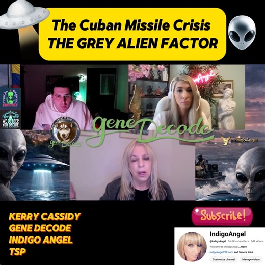 IndigoAngel on Instagram: "🚨 The Cuban Missile Crisis Wasn’t Human — The Grey Alien Factor 🚨 What if the most dangerous moment in human history wasn’t just a Cold War standoff… but a non-human confrontation? In this explosive deep dive, we explore intelligence suggesting the Cuban Missile Crisis of 1962 involved Grey extraterrestrial activity, nuclear intervention, and early human-Grey hybrid influence operating behind the scenes of world governments. This is not surface-level speculation. Thi