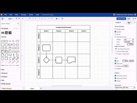 Sketch style and color schemes in draw.io for Confluence