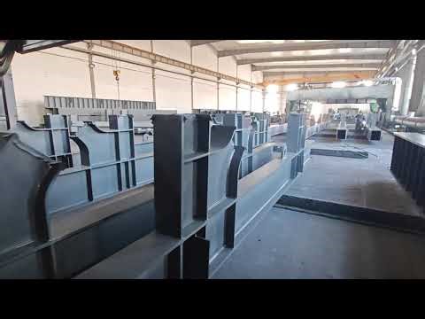 Spraying paint on steel structure components