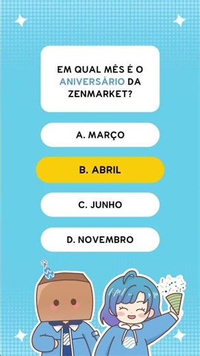 Esse quiz da ZenMarket parece fácil… até a resposta aparecer 👀🎂
