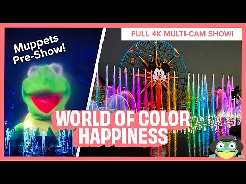 NEW World of Color Happiness With Muppets Pre-Show 2025 | Disneyland 70th Anniversary Celebration