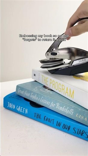 Consider this the book’s return address 🏠 #books #embossing #booktok #stationery #giftideas #craft