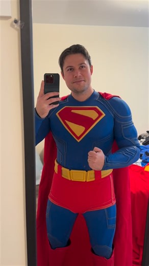 The Fazgardian on Instagram: "Feeling… super _____ I’m obsessed with this @replica_industries superman 2025 costume. Now I need to get some photos done! Fabrics by @parallellifestudios Muscle suit by @arketype_ 3D modeling by @aegidiusdesigns _____ #supermancosplay #christopherreeve #replicaindustries #cosplaytransformation #cosplaytransition"