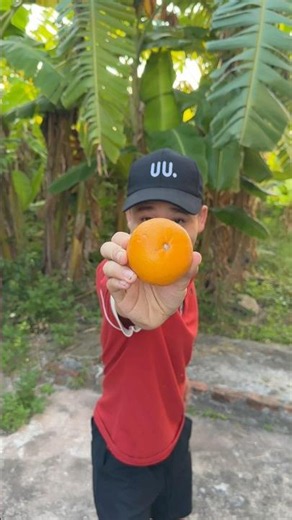Thử thách tâng bóng bằng quả cam #thuthach