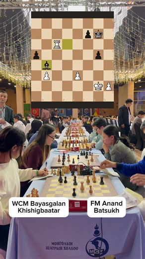 ӨСВӨРИЙН ШАТАРЧДЫН УАШТ 2025: 6-р өрөг / 18 хүртэл насны нээлттэй ангилал ФМ Б.Ананд 1:0 эФДМ Х.Баясгалан #MCF #APUDAIRY #PROPlus #YouthChess #PerfectFocus #Эрүүламьдралынтөвцэг #GensUnaSumus #FIDE #SocialChess #БидНэгГэрБүл #УхаалагНүүдэл #AlwaysForward | Mongolian CHESS Federation - Монголын Шатрын Холбоо