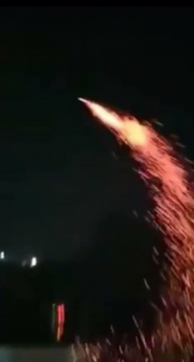 Firework explodes Inside of an apartment building
