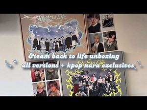 &team back to life unboxing ⋆˙⟡ breath, gaze, roar, weverse, mini cd versions + kpop nara exclusives