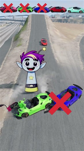 Sprunki OC Alien Kid Phase 2 | Choose the Right Car 👽🚗#SprunkiOC #AlienKid #BeamNG #Shorts