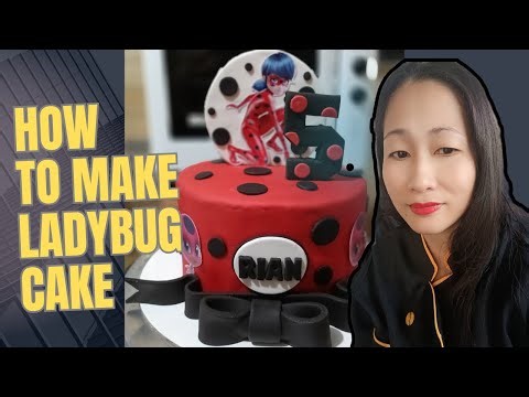 How to make Miraculous Ladybug Cake using DLA Fondant
