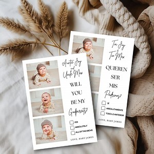 Will You Be My Godparents Proposal Card Template, Padrinos De Bautizo, Godparents Proposal for Baptism, Padrinos Proposal in Spanish Bautizo - Etsy
