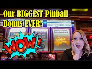 🔴Amazing! ➡️ We Hit Our BIGGEST Pinball Slot Machine Jackpot EVER!🍾