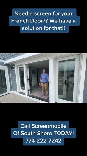 Take a look at our NEW Large format retractable screen solution! These screens are great for French doors and openings up to 10 feet tall and 6 - 28 feet wide! #miragescreensystems #retractablescreen #screenmobileofsouthshore #youcallwescreen #southshorema #oceanfrontproperty #smallbusinessowner