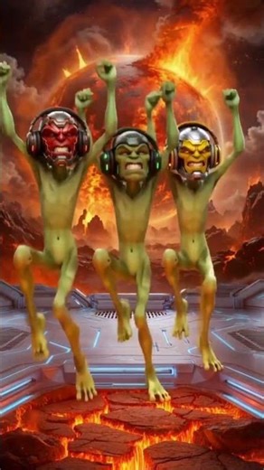 Red|Green|Yellow Thanos Green alien Cosito dance #funny #hulk #funnydance
