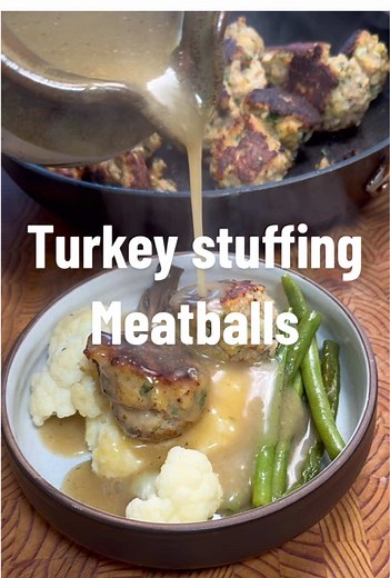 Turkey & Stuffing Meatballs Recipe for Dinner Cravings