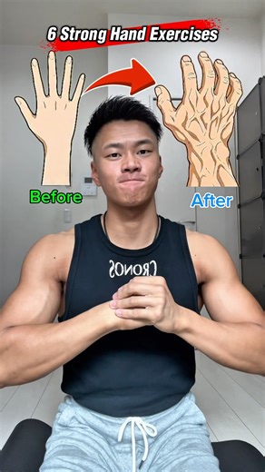 6 Effective Hand Strength Exercises‼️ #homeworkout #workout #hand #forearms #motivation #shorts