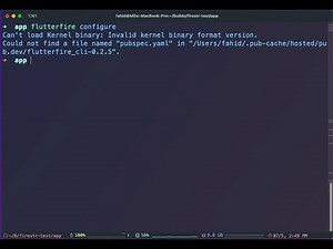[Fixed] Can't load Kernel binary: Invalid kernel binary format version. flutterfire configure.