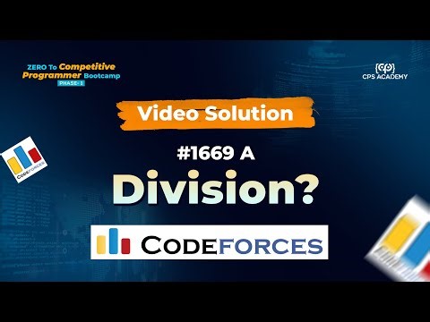 07 | Video Solution | Codeforces | Division? | Loops in C