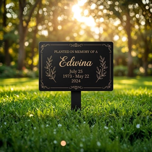 Personalized Memorial Tree Metal Stake, Custom Garden Remembrance Plaque, Outdoor Tribute Decor, Sympathy Gift - Etsy