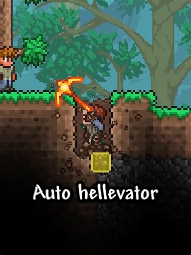 Auto Hellevator in Terraria! #fyp #terraria #tmodloader #foryoupage #terrariaupdate