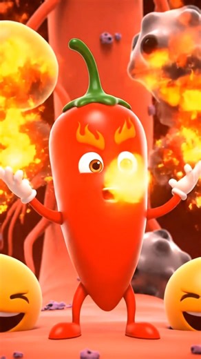 🔥 Spicy Chili vs Healthy Broccoli 🥦 Inside Human Body | 3D Animation #Shorts