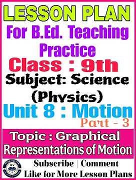 Class 9 Science Lesson Plan | Ch 8: Motion – Part 3 | Graphical Representation of Motion #lessonplan