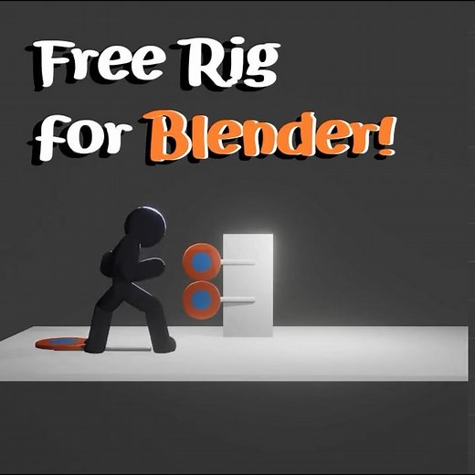 Free Stick Figure Rig for Blender 4.0+ #blender3d #animation #stickman