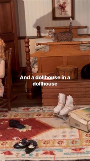 Check out the tiny 🚂 that reins in this dollhouse playroom! At the KSB Miniature Collections in Maysville Kentucky. 🧸 #train #miniaturetrain #minis #dollhouse #playroom | Mad About Miniatures