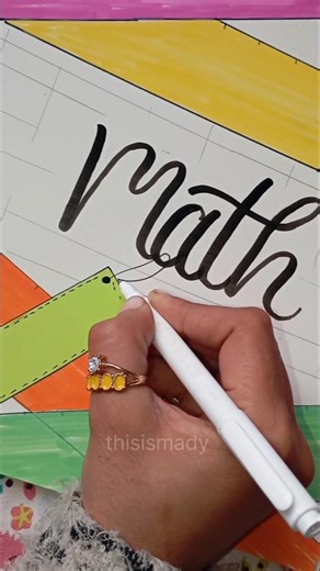 easy front page idea for Math ✏️➖➗#frontpage #artshorts #thisismady1