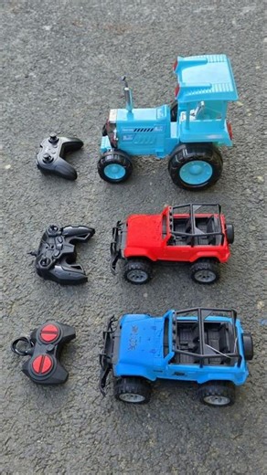 Remote Control Smoll 2Ta Jeep & Rc Blue Colour Tractor Racing 🏁 #shorts