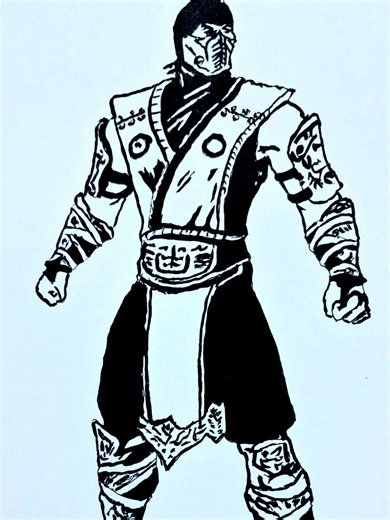 Easy Drawing Sketch Sub-Zero #creatorsearchinsights #mortalkombat #subzero #drawings #sketch