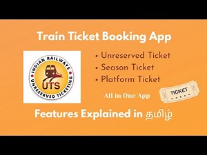 Train TICKET Booking | How to book unreserved ticket in UTS App in Tamil? | UTS Train Ticket Booking