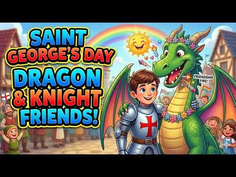 St George’s Day Song for Kids 🐉 | Friendly Dragon Story | Nursery Rhymes | Moo Moo Kids