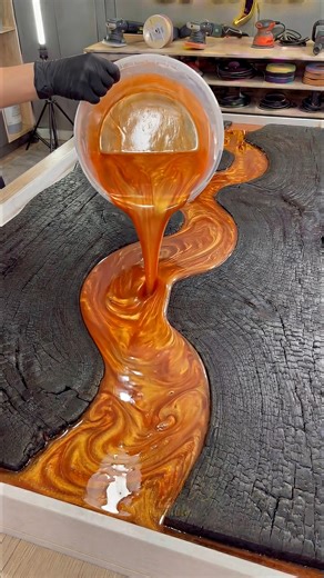 1.7M views · 183K reactions | Volcanic River Epoxy Resin Coffee Table Build | DIY & Crafts | Facebook