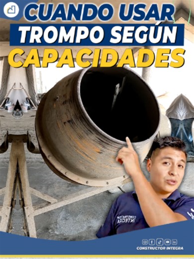 Cuándo usar trompo mezclador según su capacidad en obra 🏗️ Aprende a calcular la capacidad de mezcladora de concreto ideal para vaciado de columnas, vigas y losas sin desperdiciar cemento ni fundir el motor del trompo. ¿Y tú, calculas tandas o lo haces al ojo? Te leo 👇 #Construccion #TrompoMezclador #MezcladoraDeConcreto #DosificacionConcreto #IngenieroCivil