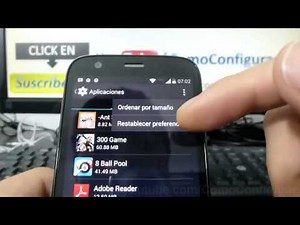 como borrar ajustes predeterminados android KitKat Motorola moto g X T1032 comoconfigurar