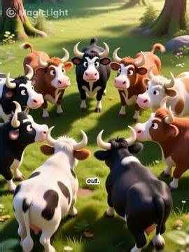 "The Cows and The Tiger | Unity is Strength Moral Story for Kids | Animated Bedtime Story"