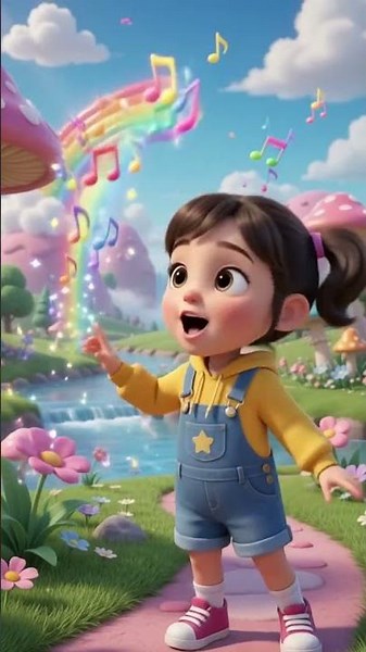💙🎶 Blue Skies Are Waiting for Us! ☁️✨ | Cute Girl Singing | Chuchu Animation #youtubeshorts