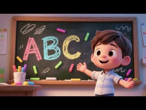 Chalkboard Drawing ABC ✏️🔤 | Alphabet Nursery Rhymes & Kids Songs