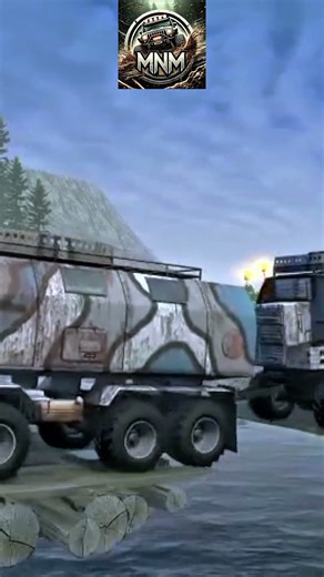 Extreme Balance Test! Flat Truck Dragging Container on Broken Bridge 🔥🌉 #mudrunner #beamngdrive