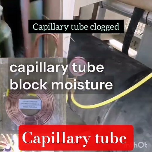 blocked capillary tube and filter ll how to work capillary tube in air conditioner #capillary #video