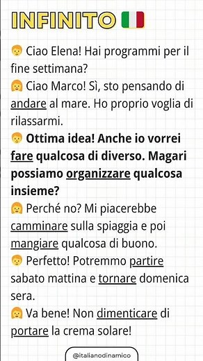 Italian Conversation Using Infinitive Verbs 🇮🇹 | Sub ITA/ENG | Beginner Listening Practice