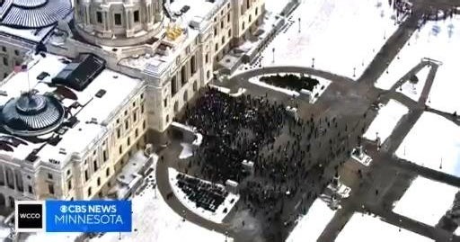 Hundreds protest against Trump’s policies at Minnesota Capitol
