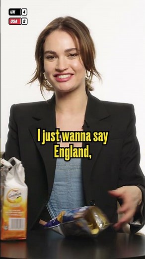 Lily James is ashamed by her knowledge of British Snacks 🤣