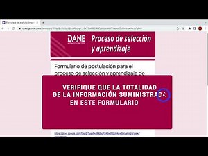 Cómo diligenciar formulario de postulación para el proceso de selección y aprendizaje de encuestas