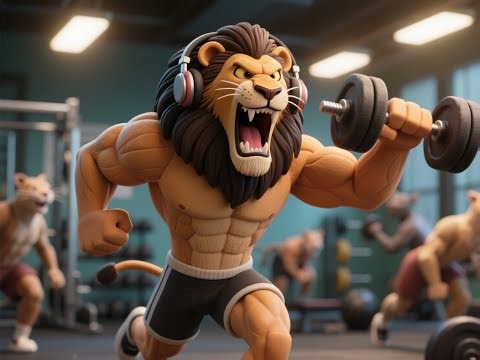 Lions at the Gym! The Ultimate Roar of Fitness, Strength, and Gym Motivation | Animal Workout