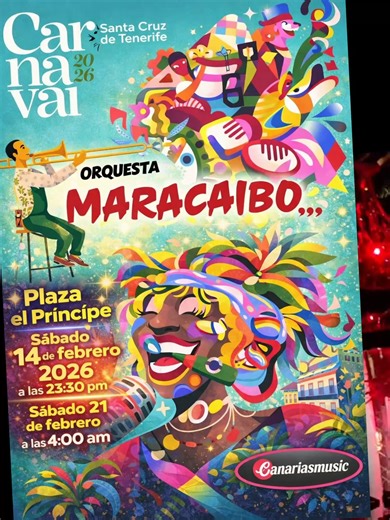 CARNAVAL 2026 ORQUESTA MARACAIBO SANTA CRUZ DE TENERIFE #carnavaldesantacruzdetenerife2026 #orquestamaracaibo @orquestamaracaibo @carnaval