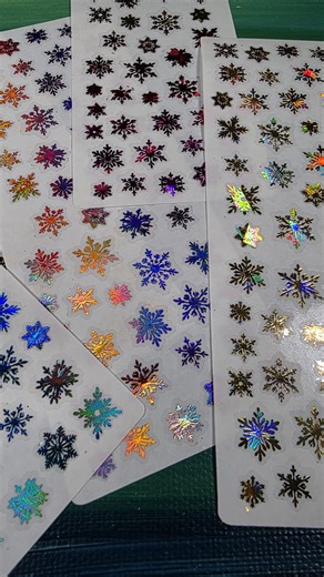 Micro Snowflake Stickers • Clear Holographic Vinyl Hearts • Planner, Journal & Scrapbook Glitter Decals - Etsy
