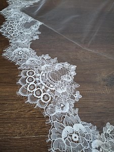 Cathedral Veil in Chantilly Lace Veil Wedding Veils With Lace Trim Veil Chapel Veil in Lace Veil Drop Veil Bride Ivory Mantilla Veil - Etsy