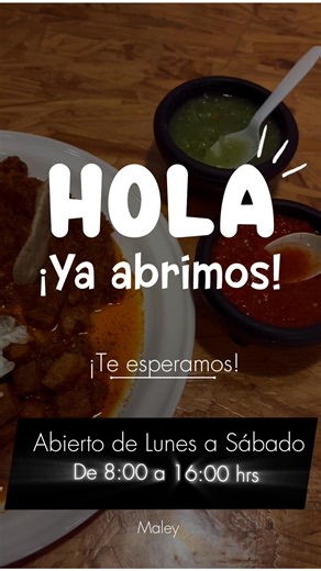 🌞 ¡Ya abrimos en Maley Restaurante! 🤠Te esperamos con deliciosos desayunos, comida corrida, boneless con papas y hasta opciones para veganos 🌱Ven este sábado a dejarte consentir con todo tu familia 💙Porque en Maley, el sabor regio se comparte 🍽️📍 Ayutla 1603, Nuevo Repueblo, Monterrey, N.L.🕐 Horario: 8:30 AM a 4:00 PM#MaleyRestaurante #SazónRegio #ComidaNorteña #DesayunosRegios #ComidaCasera #Boneless #VeganosBienvenidos #Monterrey | Maley