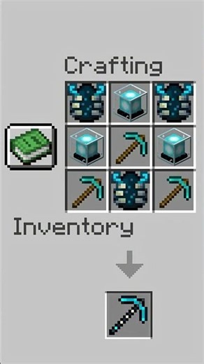 Crafting the Beacon Warden Pickaxe in Minecraft! 🤯⛏️#minecraft #mcpe #shorts